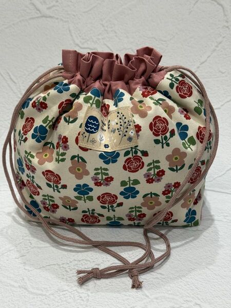 1508 ラスト☆ 保冷お弁当袋 ナチュラルレッド ハンドメイド