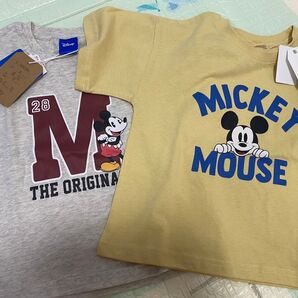 【未使用】2枚セット ディズニー 半袖 Tシャツ サイズ100 ミッキー 綿100%