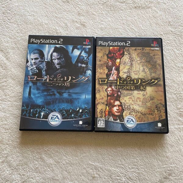 PS2 ソフト ロード・オブ・ザ・リング 2つの塔 中つ国第三紀 2本セット