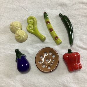 箸置き 陶器 7点セット 野菜 食べ物 かわいい 箸おき おしゃれ テーブル 食事