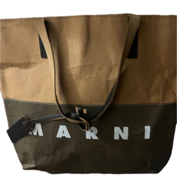 MARNI CELLULOSE PAPER SHOPPING TOTE BAG