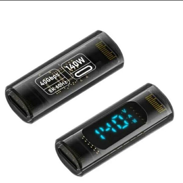 USB C メス メス 中継アダプタ PD140W高速充電 40Gbps USB4高速データ転送 8K 60Hz