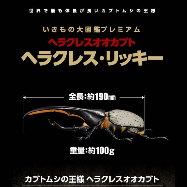 〈オンライン限定品〉 ヘラクレス・リッキー いきもの大図鑑プレミアム ヘラクレスオオカブト バンダイ