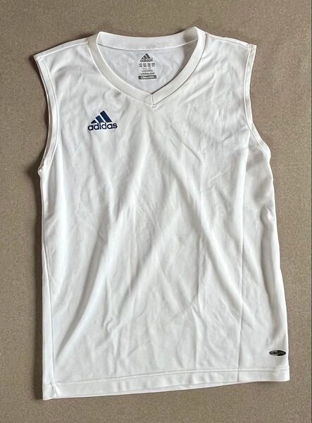 adidas ノースリーブシャツ ホワイト スポーツウェア トレーニングウェア