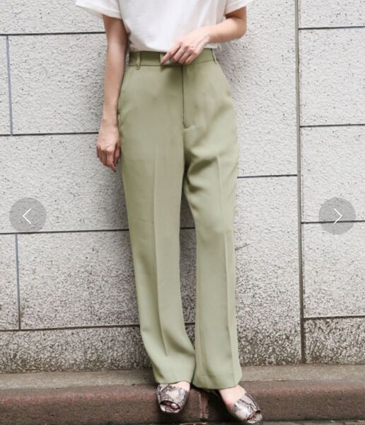 LOWRYS FARM スラックス パンツ ライトグリーン L