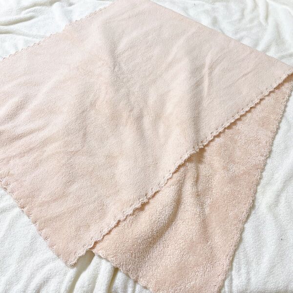 タオル バスタオル ブランケット ふわもこ 薄いピンク 100×40cm ふりふり