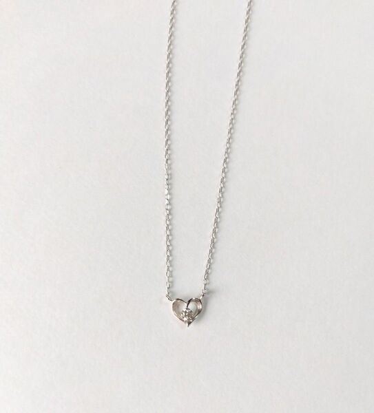 Samantha tiara サマンサティアラハートネックレス K10WG 10金 10K ST ネックレス アクセサリー