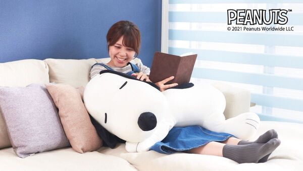 【新品未使用】ピーナッツ すやすやフレンド おうちでリラックス スヌーピー 特大 ぬいぐるみ