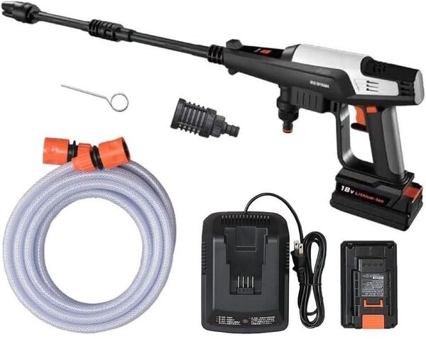 アイリスオーヤマ 充電式ハンディウォッシャー JHW-201 高圧洗浄機 洗車 庭/壁掃除 2.2MPa