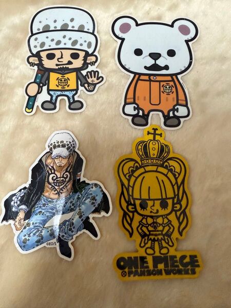 【単品購入可能】ONE PIECE(ワンピース)×パンソンワークスコラボステッカートラファルガー・ロー&ペポ&ペローナ