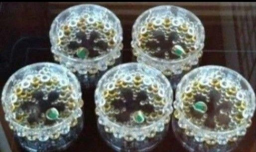 1970年代 昭和レトロ ヴィンテージ ガラス器 硝子食器 デザート器 新品