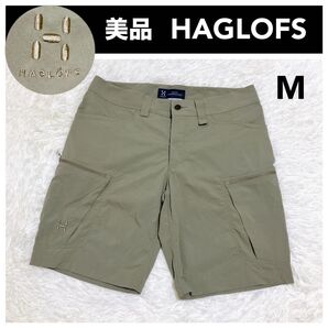 美品 HAGLOFS ホグロフス ショートパンツ MID KLINT SHORTS メンズ M カーキ ハーフパンツ
