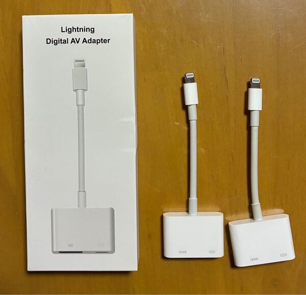 正規品 AVアダプタ Apple Lightning HDMI AV 2つ
