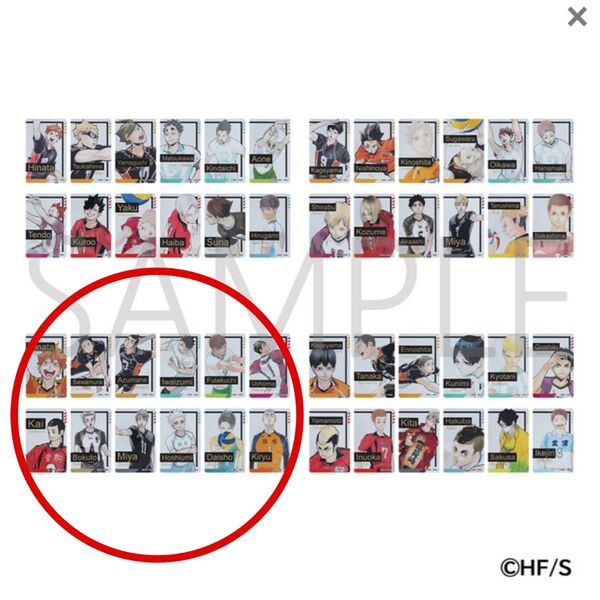 ハイキュー!! ファンパーク FANPARK 箔押しクリアカードコレクション12枚セット