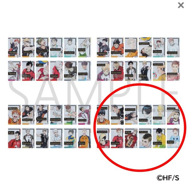 ハイキュー!! ファンパーク FANPARK 箔押しクリアカードコレクション12枚セット