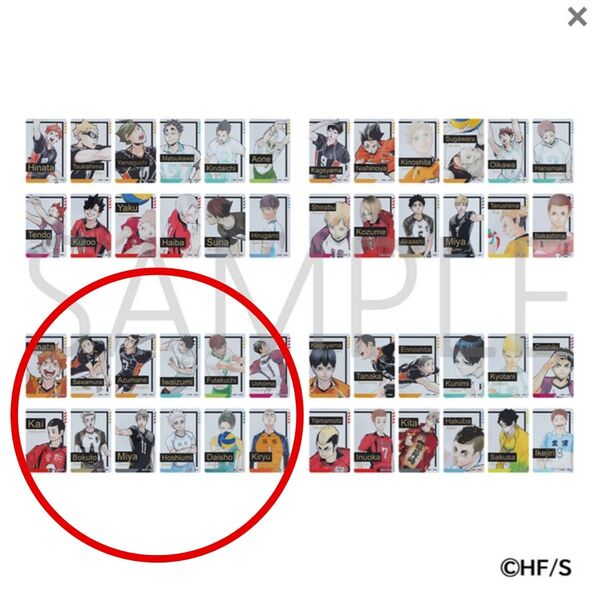 ハイキュー!! ファンパーク FANPARK 箔押しクリアカードコレクション12枚セット