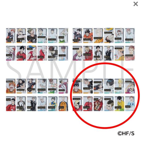 ハイキュー!! ファンパーク FANPARK 箔押しクリアカードコレクション12枚セット