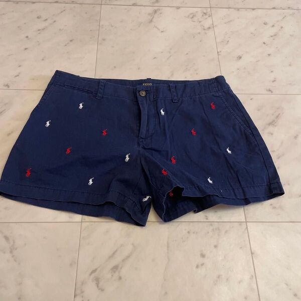 本物 ラルフローレン ポニー ショートパンツ ハーフパンツ POLO RALPH LAUREN ネイビー M 4 ゴルフ
