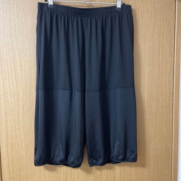 ペチパンツ 5分丈 ゆったりサイズ JJL〜LL (ヒップ105〜128cm )黒 裾ゴム入り