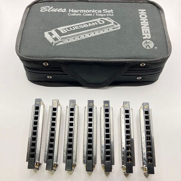 HOHNER ホーナー ブルースハーモニカ 7本セット ケース付き 中古 ホーナー ハーモニカ ブルースハープ ハーモニカセット