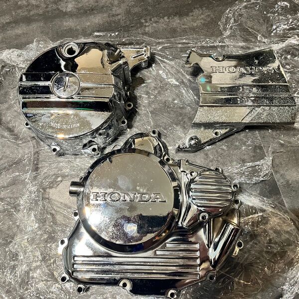 gb250 メッキクランクケースカバー 3点セット