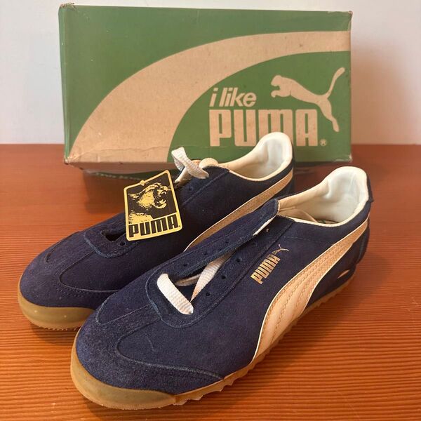 新品未使用 長期保管品 デッドストック 70-80s PUMAスエード 激レア スニーカー タグ付箱入り