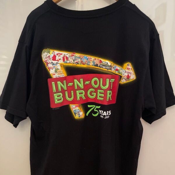 IN-N-OUT BURGER ロゴTシャツ 黒 メンズM USA