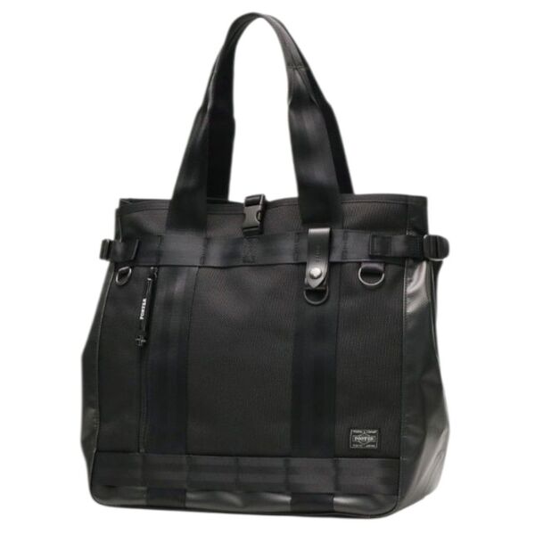 タグ付未使用☆PORTER ポーター HEAT トートバッグ 現行 A4可 ヒート ブラック 黒 TOTE 大容量 吉田カバン