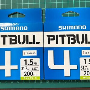 SHIMANO PITBULL4 PEライン 1.5号 200m 2個セット