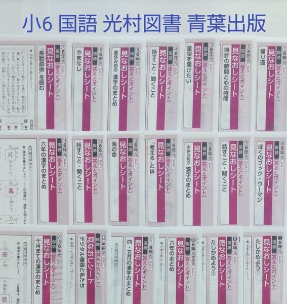 小6 国語 カラーテスト答え 光村図書