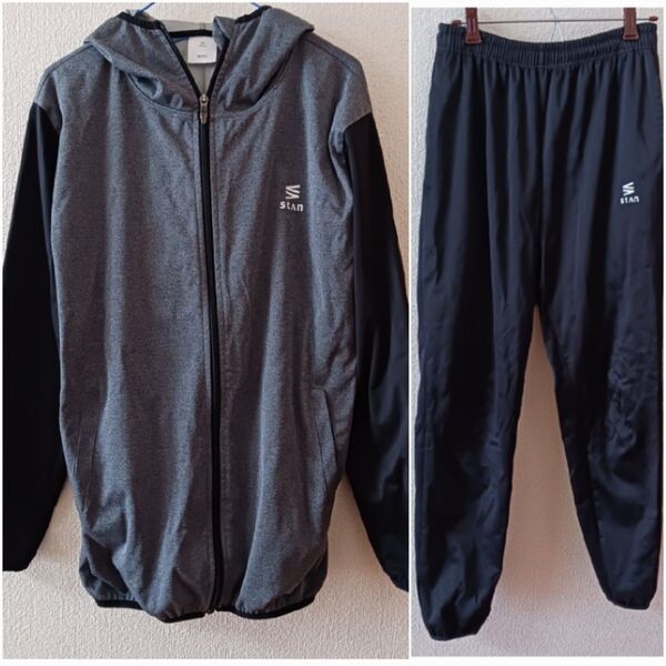 訳あり スタン stan サウナスーツ M L フルジップ 上下セット