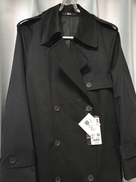 【新品未使用 タグ付き】ユニクロシー UNIQLO:C トレンチコート 黒 サイズM