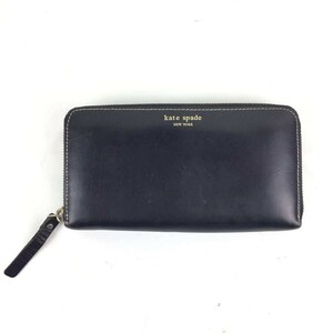 送料無料！　Kate Spade ケイトスペード/ラウンドファスナー/長財布/紺 ネイビー/管NO.ACF-B1