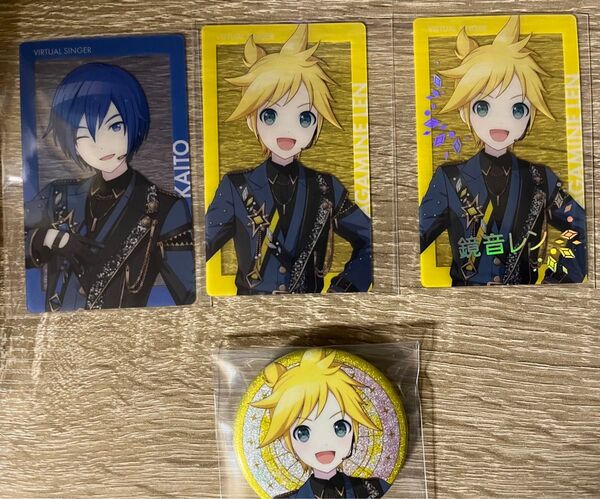 プロセカ プロジェクトセカイ 鏡音レン KAITO エピカ グリッター缶バッジ