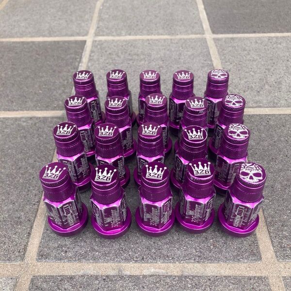 326power ホイールナット 20個 パープル