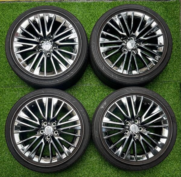 220系クラウン Gエグゼクティブ 純正ホイール メッキ トヨタ オプション 225/45/r18 22クラウン スパッタリング