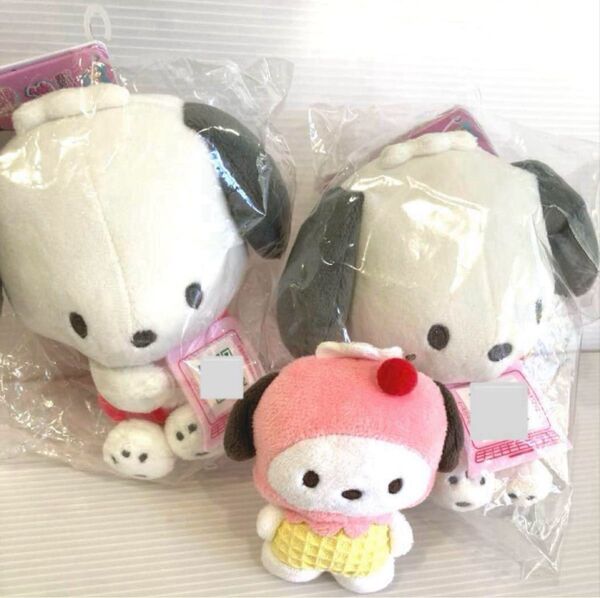 サンリオキャラクターズパソコン ぎゅっとふれんず ポチャッコ 2点 アイスクリームマスコット 1点