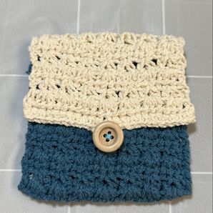 ハンドメイド 小物入れ カード入れ 編み物 手編み
