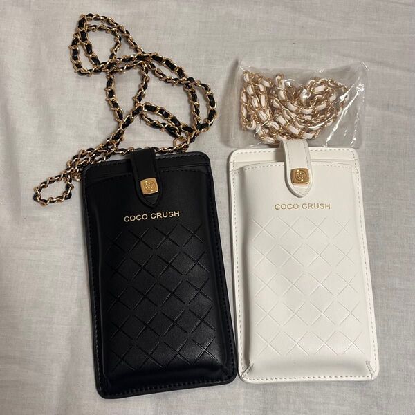 新品ノベルティ CHANEL COCO スマホショルダーバッグ ブラック
