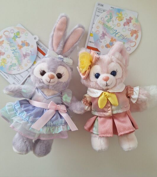 【新品】ダッフィー&フレンズ20周年カラフルハピネス ぬいぐるみバッジ タグ付き