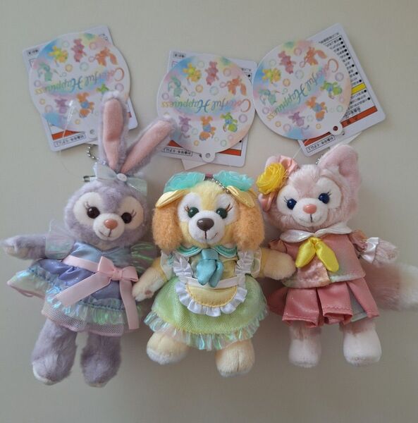 【新品】ダッフィー&フレンズ20周年カラフルハピネス ぬいぐるみバッジ タグ付き