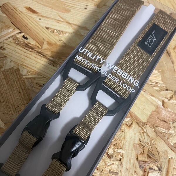 コヨーテ【新品】ROOT CO. WEBBING NECK SHOULDER LOOP ルートコー ネックストラップ ショルダー