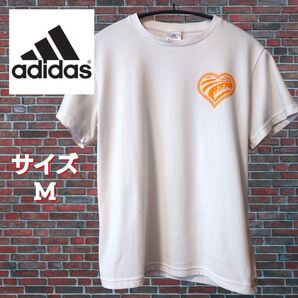 【adidas】アディダス ハートロゴ Tシャツ M ストリート系 レアデザイン