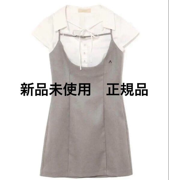 andmary Betty layered dress gray アンドマリー ミニワンピース
