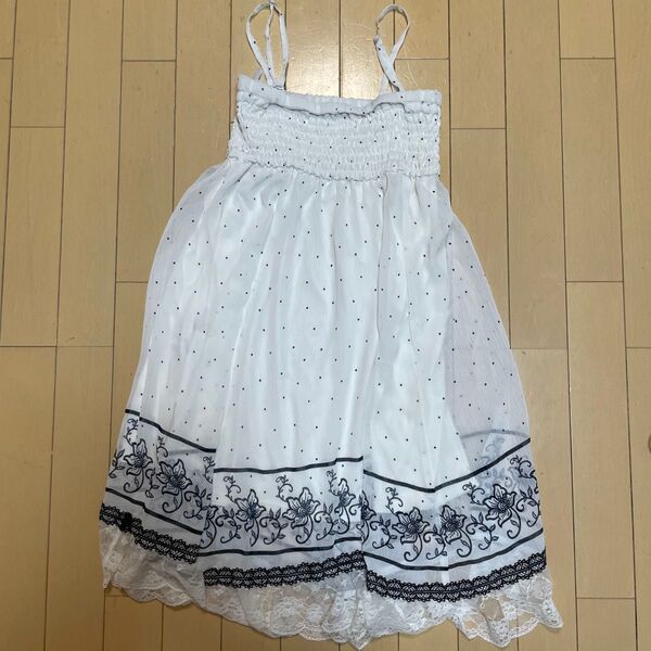 キャミソールワンピース ドット柄 花柄 シフォンワンピース レースワンピース