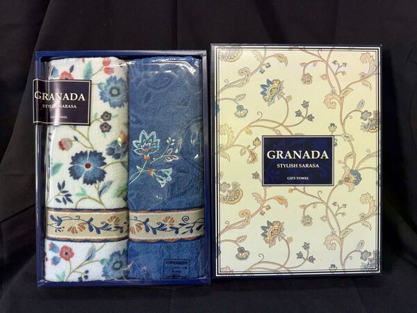 2枚セットGRANADA スタイリッシュサラサ フェイスタオル