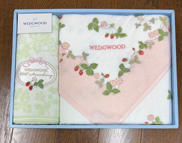 WEDGWOOD バスタオル フェイスセットワイルドストロベリー柄 西川