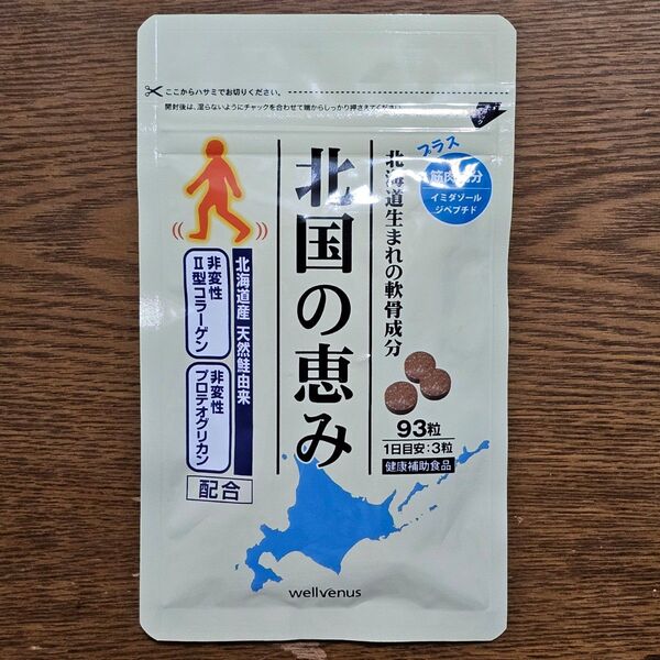 北国の恵み 93粒 非変性II型コラーゲン 非変性プロテオグリカン サプリメント