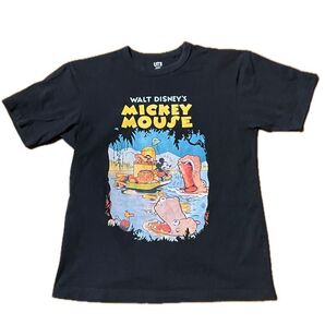 ユニクロ ミッキー バインダーネック Tシャツ