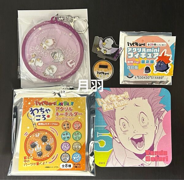 白鳥沢高校3種セット ハイキュー わちゃころ☆アクリルキーホルダーコレクション 動物&モチーフVer. ファンパーク